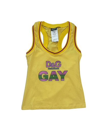 Dolce & Gabbana Yellow “Gay” Tank Top