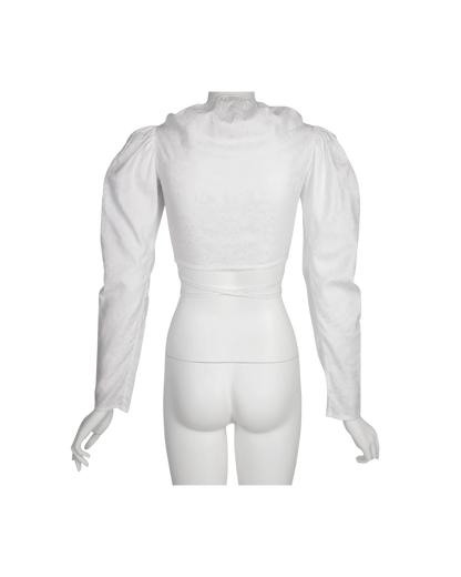 Vivienne Westwood White Floral Cropped Wrap Top