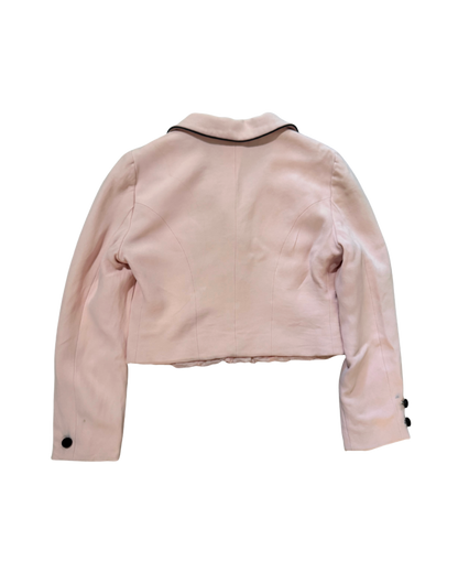 Moschino Jeans Cropped Pink Envelope Blazer