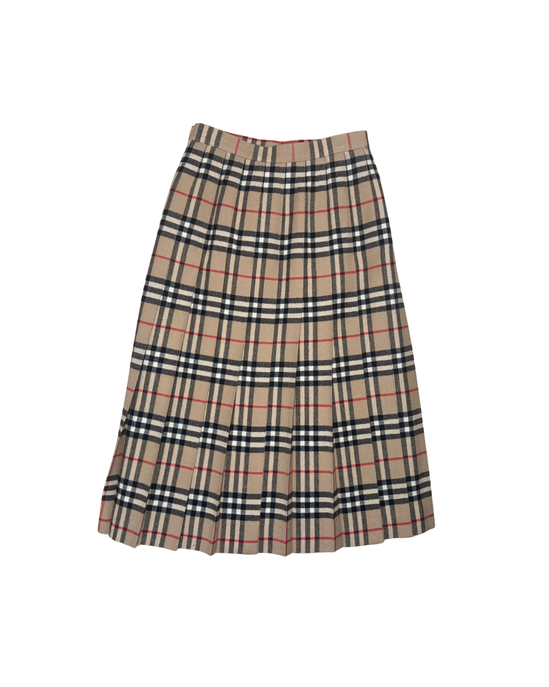 Burberry's Plaid Pleated Midi Skirt