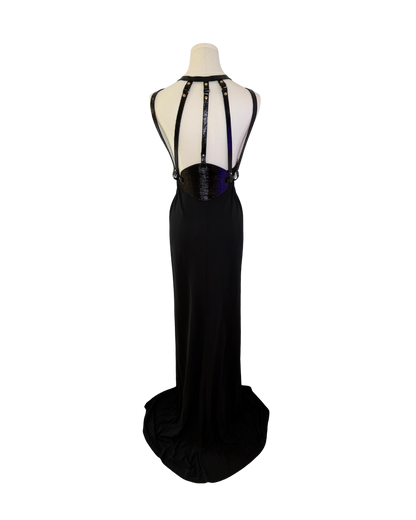 Dsquared² Leather Detailed Bondage Gown
