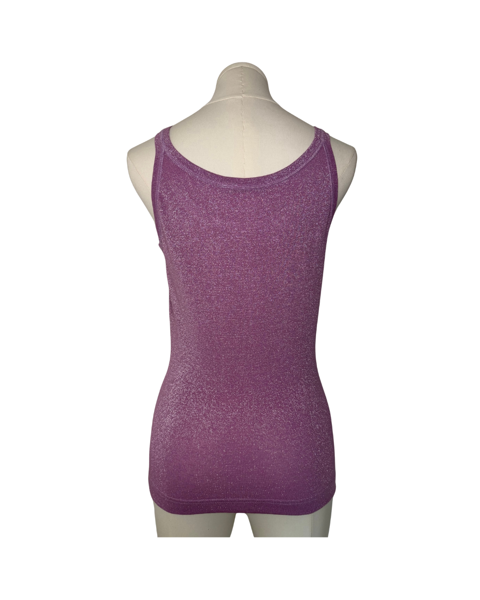 Dolce & Gabbana Purple Glitter Cami Top
