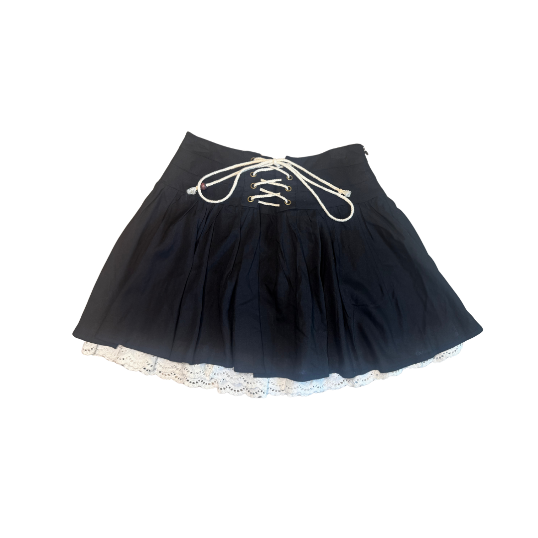 Cecil McBee Lace Up Skirt
