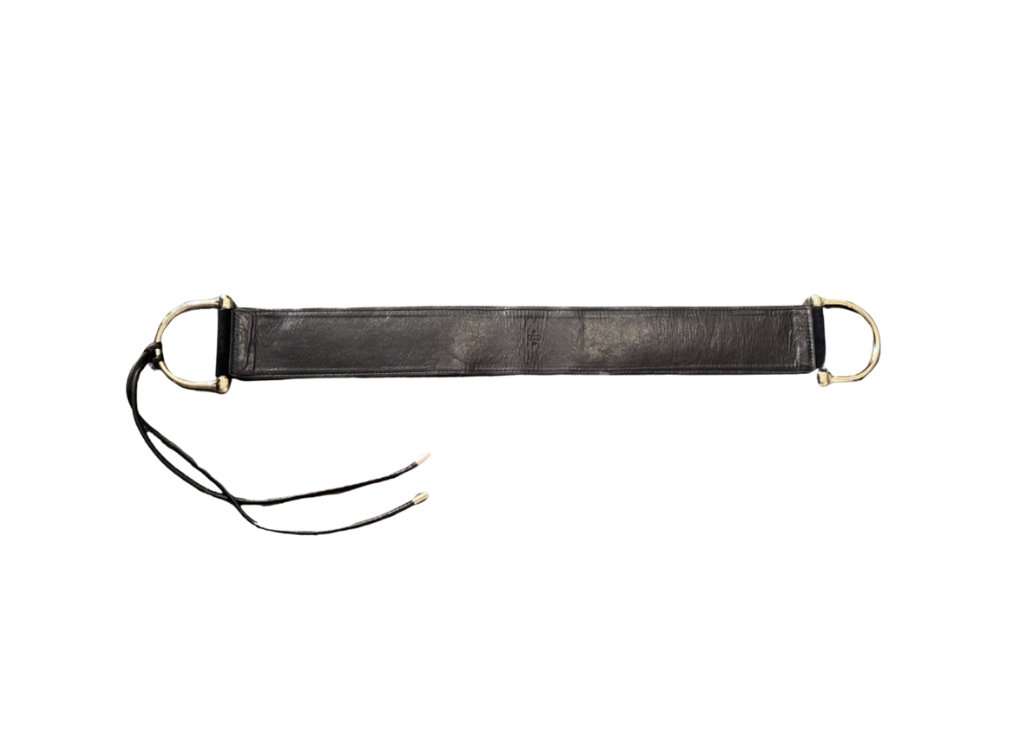 Gucci Black Leather Belt w/ Large Gold Hardware