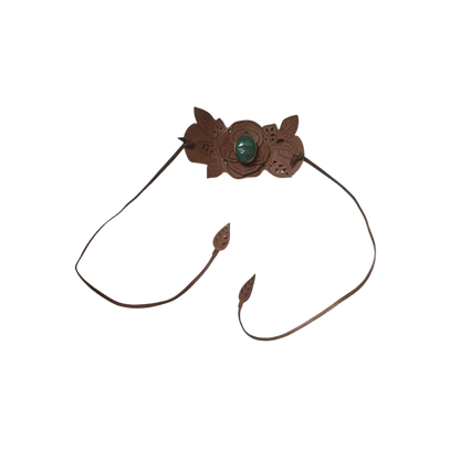 Valentino Garavani Leather & Jade Belt/Bracelet