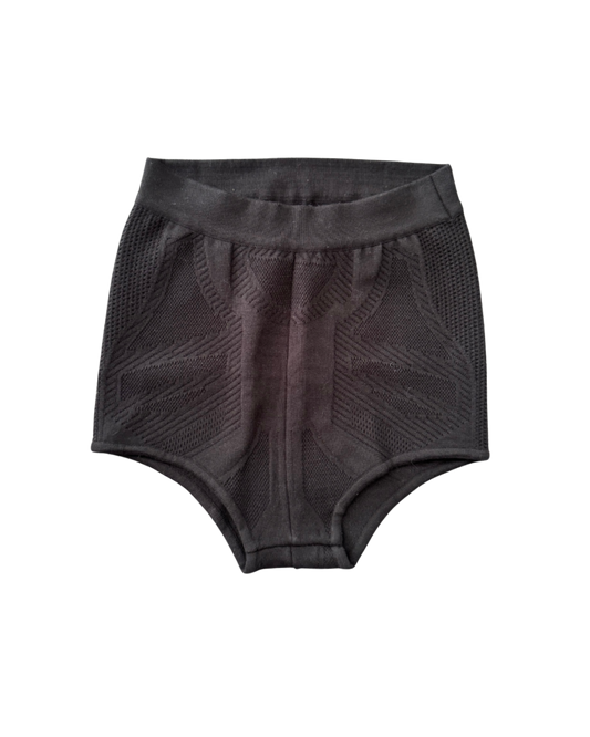 Dsquared² Black Textured Micro Mini Shorts