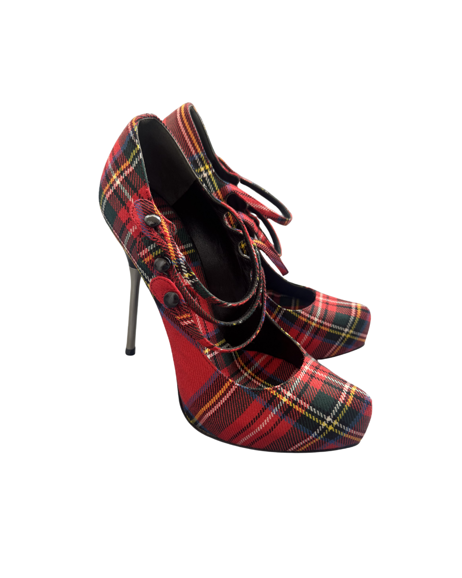Dsquared² Tartan Plaid Heels