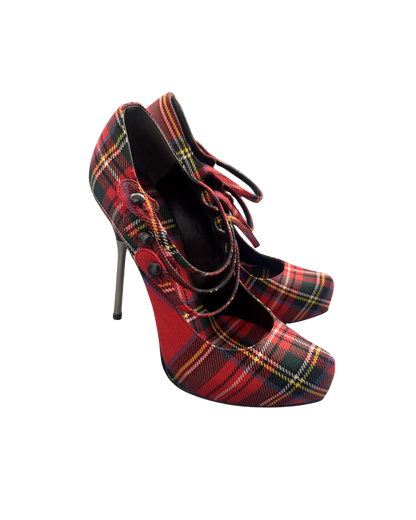 Dsquared² Tartan Plaid Heels
