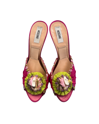 Moschino Toy Heel Embellished Heels