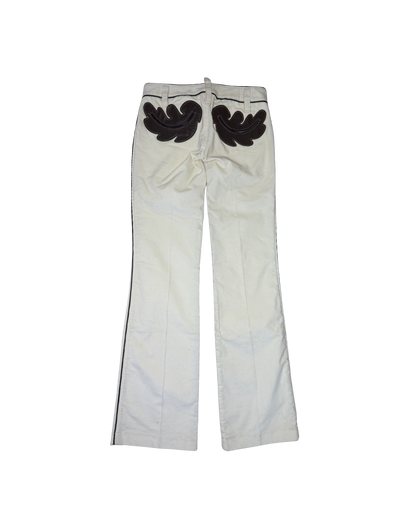 Dsquared² Cream Corduroy Pants