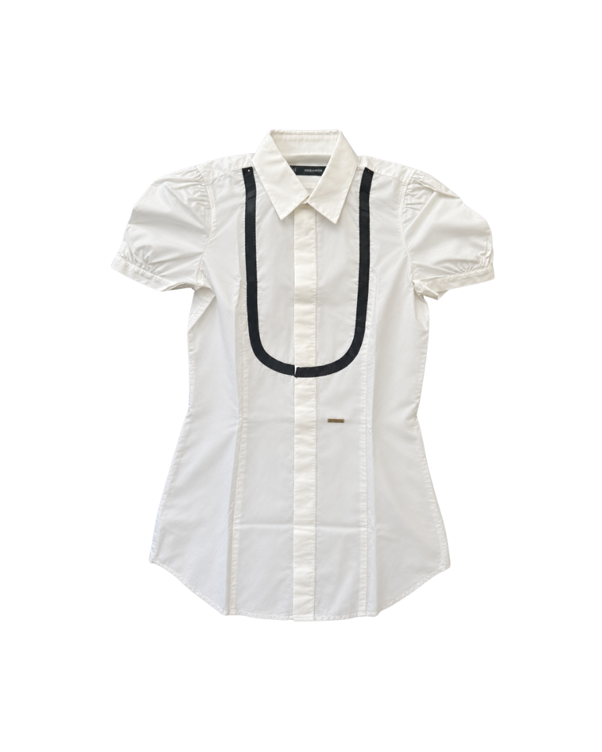 Dsquared² Sequin Detailed Short Sleeve Blouse