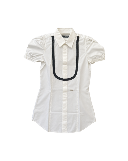 Dsquared² Sequin Detailed Short Sleeve Blouse
