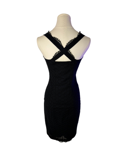 Blumarine Black Eyelet Button-Up Midi Dress