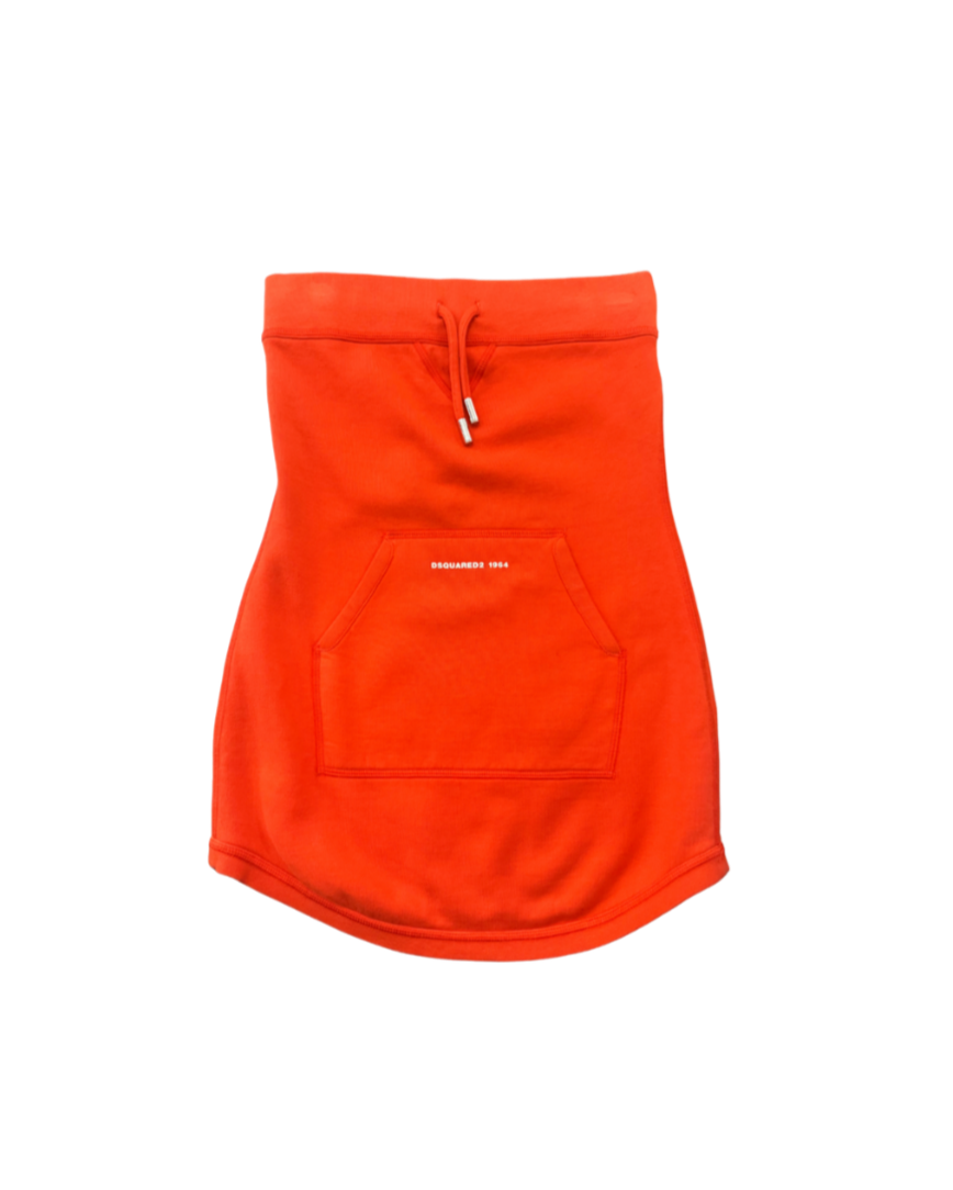 Dsquared² Orange Sweatshirt Style Mini Dress