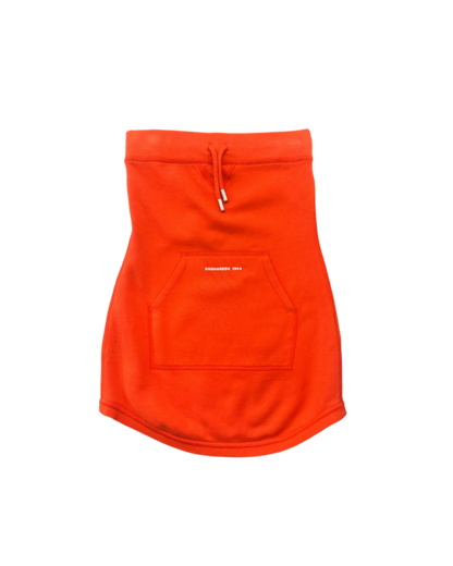 Dsquared² Orange Sweatshirt Style Mini Dress