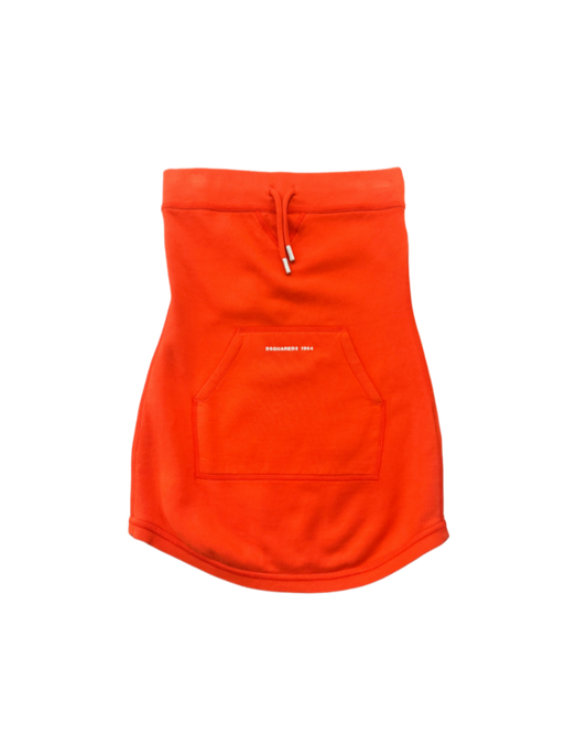 Dsquared² Orange Sweatshirt Style Mini Dress