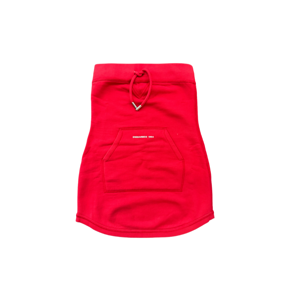 Dsquared² Red Sweatshirt Style Mini Dress
