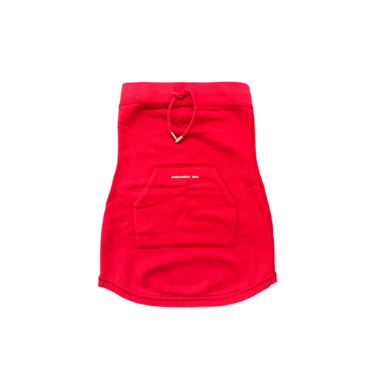 Dsquared² Red Sweatshirt Style Mini Dress