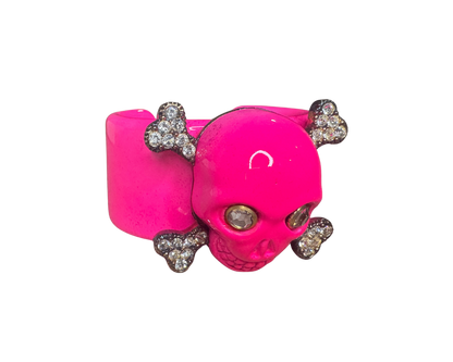 Blugirl Pink Skull Bangle Bracelet