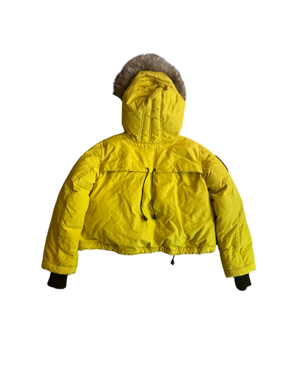 Dsquared² Yellow Fur Down Jacket