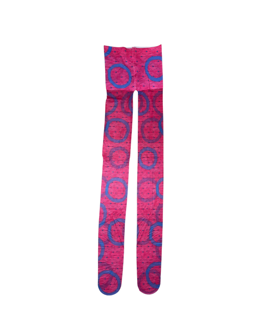 Vivienne Westwood Pink Printed Semi-Sheer Tights