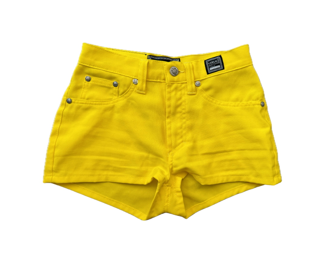 Versace Jeans Couture Yellow Micro Mini Shorts