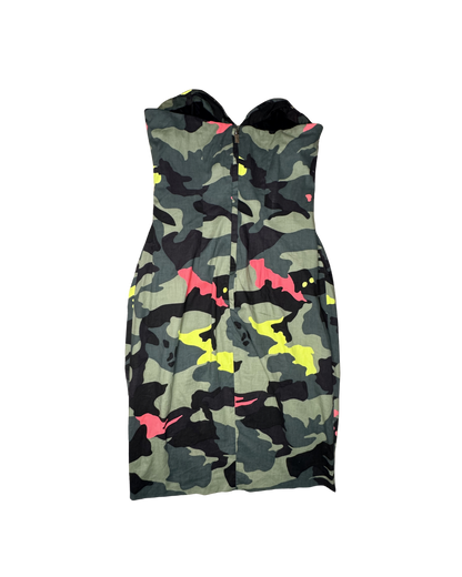 Blumarine Neon Camouflage Mini Corset Dress