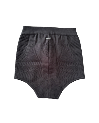 Dsquared² Black Textured Micro Mini Shorts