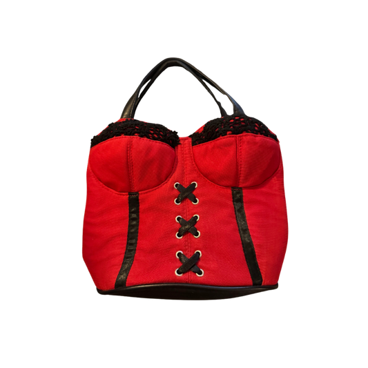 Vintage Unbranded Red Corset Bag