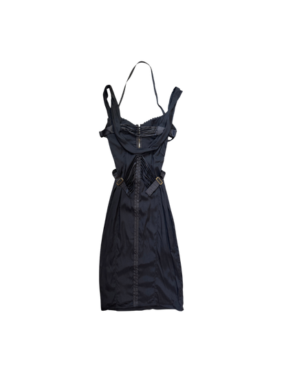 Gucci by Tom Ford Chocolate Brown Silk Corset Dress