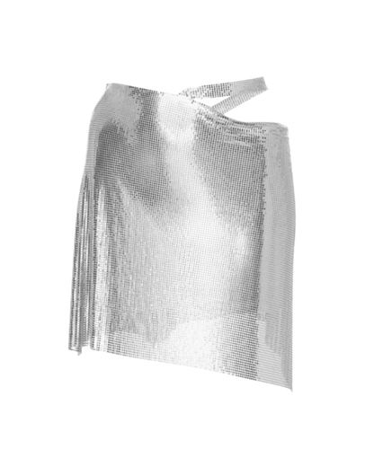 Fannie Schiavoni Iza Silver Chainmail Mini Skirt