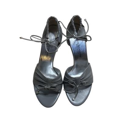 Dolce & Gabbana Grey Leather Sandals