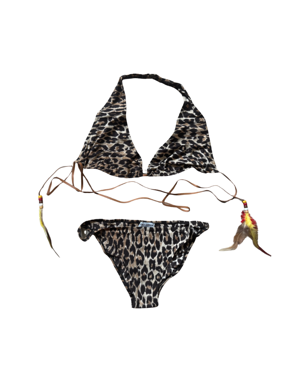 Dolce & Gabbana Beachwear Leopard Halter Bikini