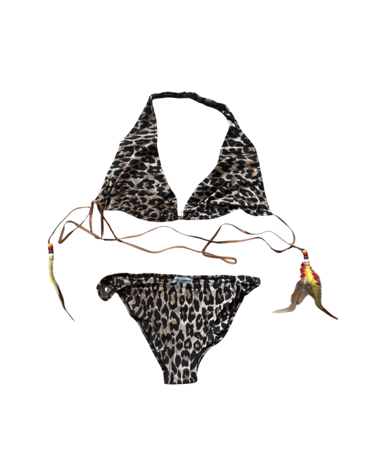 Dolce & Gabbana Beachwear Leopard Halter Bikini