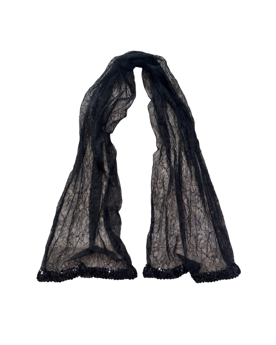 Dolce & Gabbana Sequin Lined Lace Shawl