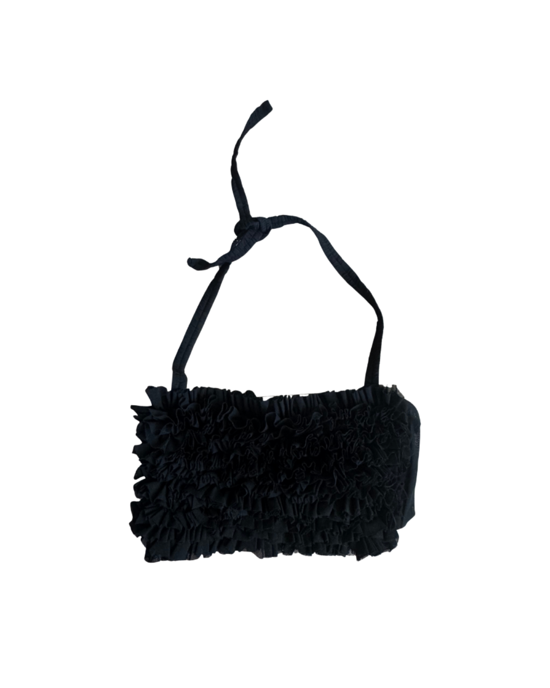 Molly Goddard Black Ruffle Bra Top