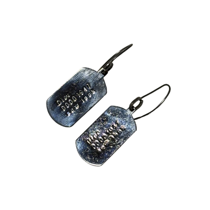 Christian Dior Dog Tag Earrings