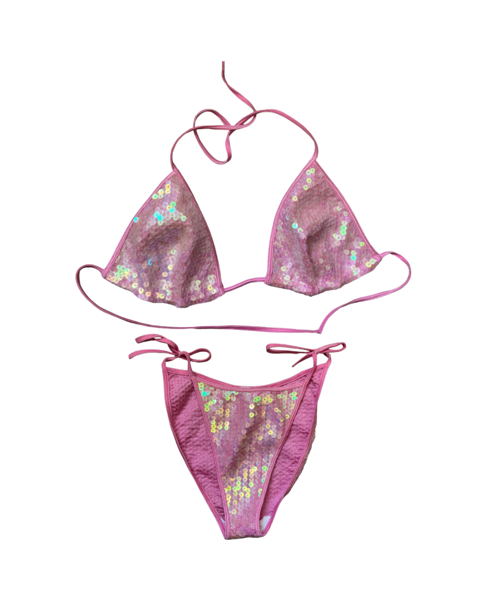 Plein Sud Sun Pink Sequin Bikini