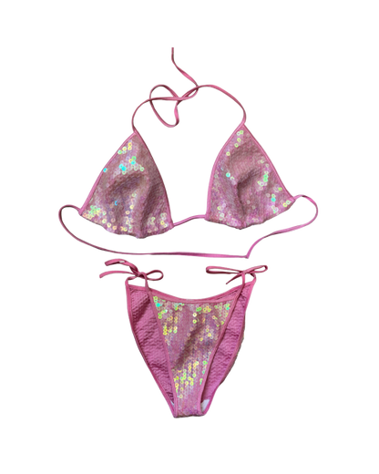 Plein Sud Sun Pink Sequin Bikini