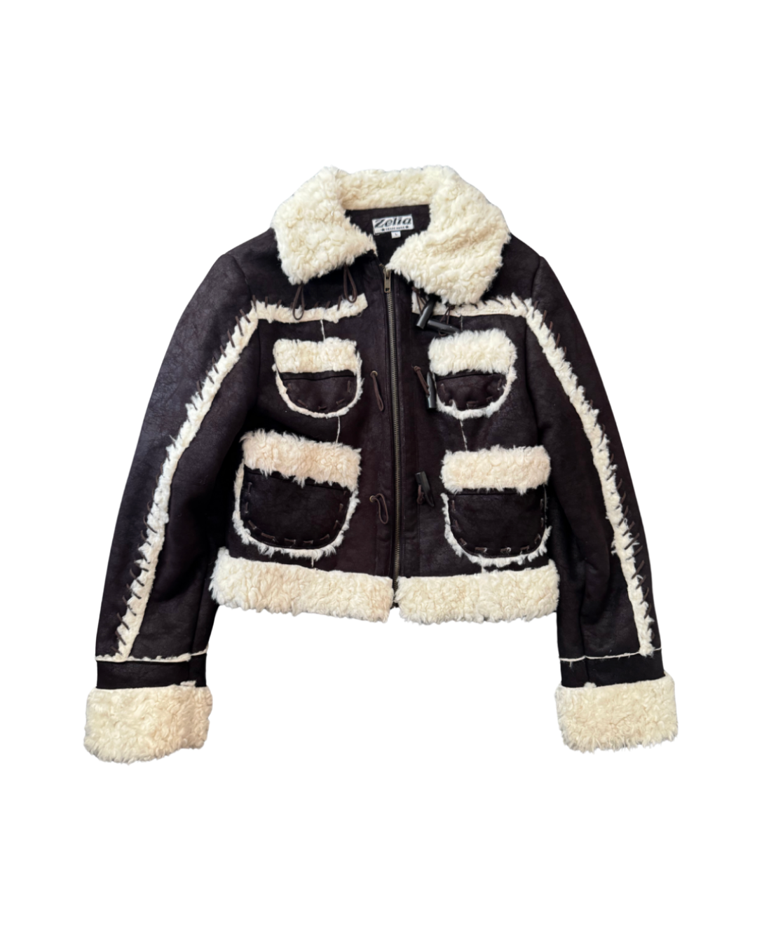 Vintage Zelias Aviator Faux Fur Jacket