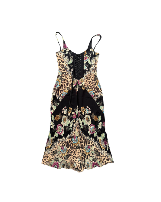 Roberto Cavalli Cheongsam Style Corset Dress