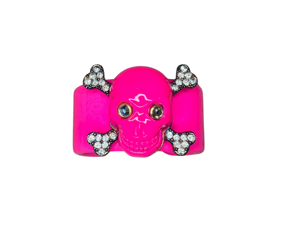 Blugirl Pink Skull Bangle Bracelet