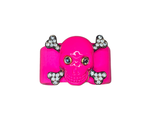 Blugirl Pink Skull Bangle Bracelet