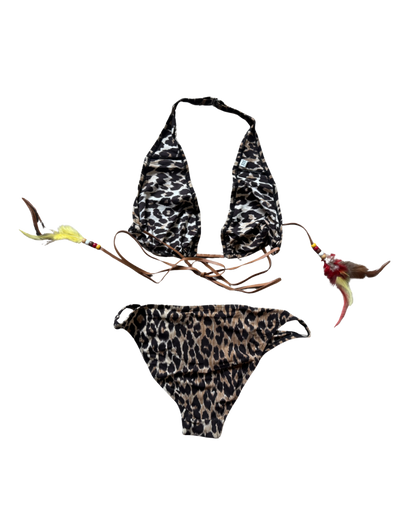 Dolce & Gabbana Beachwear Leopard Halter Bikini