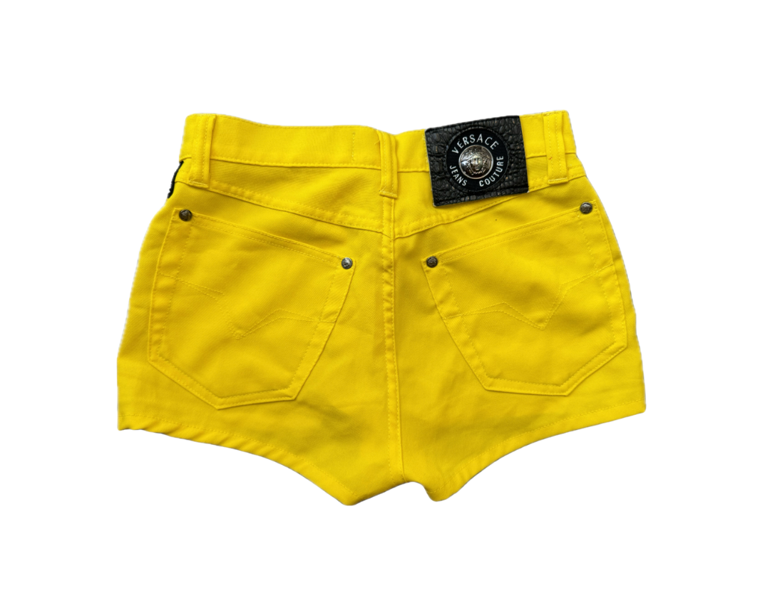 Versace Jeans Couture Yellow Micro Mini Shorts