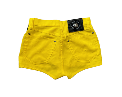 Versace Jeans Couture Yellow Micro Mini Shorts