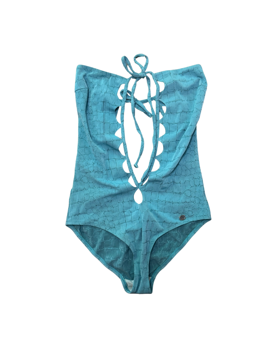 Emporio Armani One Piece Strapless Cutout Swimsuit