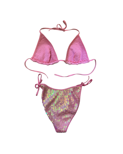 Plein Sud Sun Pink Sequin Bikini