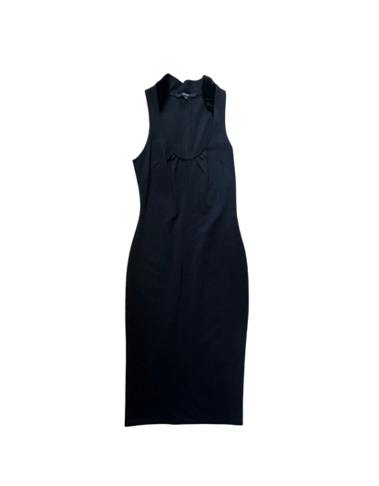 Gucci Velvet Neckline Black Midi Dress