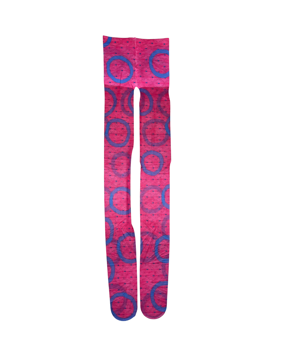 Vivienne Westwood Pink Printed Semi-Sheer Tights